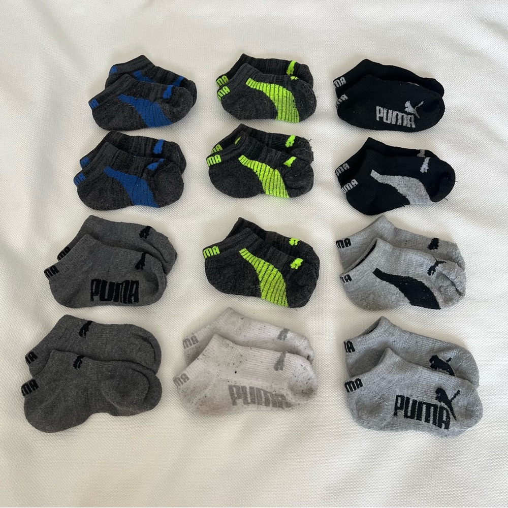 PUMA Baby 12 pairs No Show Socks 2-4T